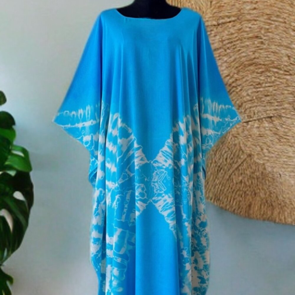 Acid Tie Dyed Beach Swimsuit Bathing Suit Cover Up Kaftan Dress (#10)